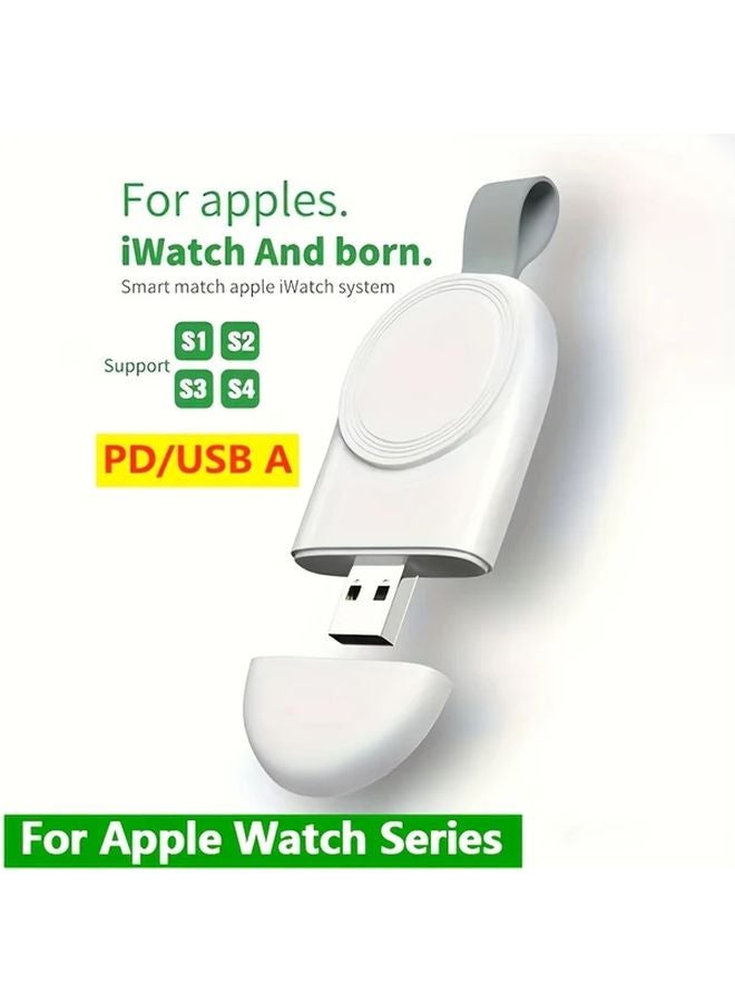 Black Magnetic Smartwatch Charger Pad USB C Fast Wireless Charging Dock For Apple Watch - Image 4